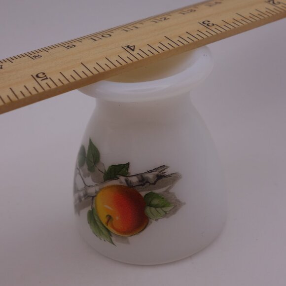 Set of Three(3)Arcopal Milk Glass Egg Cup feat "Fruits de France" (Apple)Pattern - Picture 12 of 16